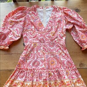 LeLe Floral Puff Sleeve Dress medium